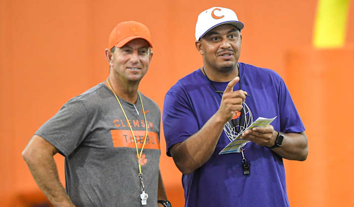 Dabo Swinney and Tony Elliott